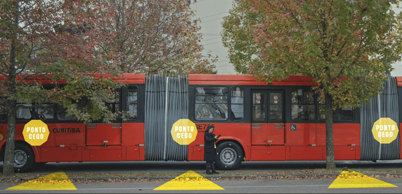 pontos cegos ônibus curitiba